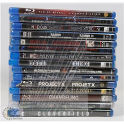 BUNDLE OF 15 BLU-RAY DVD MOVIES INCL.