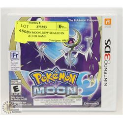 POKÉMON MOON, NEW SEALED IN PACKAGE 3 DS GAME