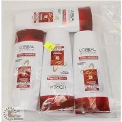 BAG OF LOREAL PAIRS SHAMPOOS AND CONDITIONERS