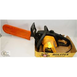 ELECTRIC POULAN PRO CHAINSAW, NEW CHAIN WITH GUARD
