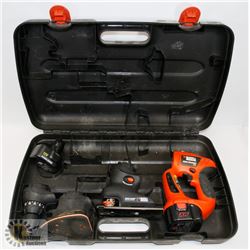BLACK AND DECKER ELECTRIC DRILL WITH ATTACHMENTS