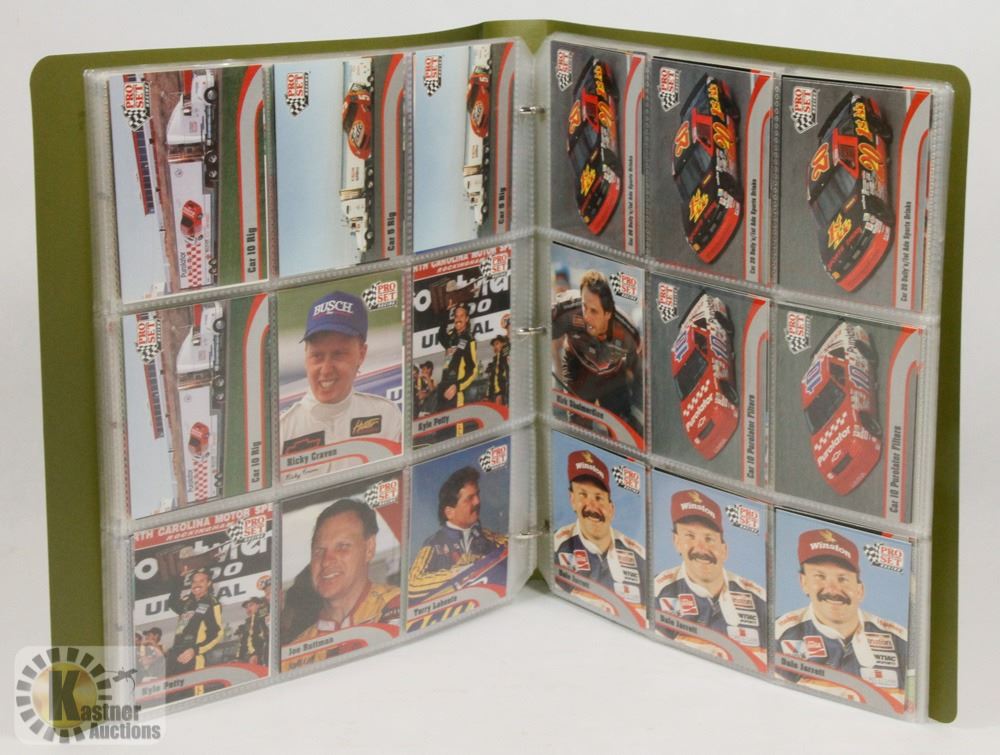 Binder Auto Racing BINDER OF VARIOUS NASCAR/AUTO RACING CARDS.