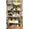 Image 1 : 4 TIER SHELVING UNIT WITH MISC CONTENTS