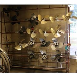 Propeller Rack LARGE ROLLING METAL RACK W/ASSORTMENT OF PROPELLER