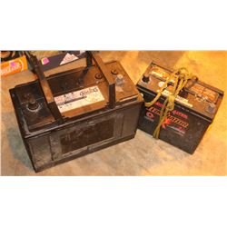 LOT OF 2 BATTERIES, (MOTOMASTER & ROCKYS)