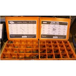 LOT OF 2 BINS OF PAPCO TAPER PINS, ASSORTED SIZES