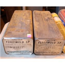 LOT OF TWO 50LB LINCOLN FLEETWELD 5P 5/32 C2 1 HZ