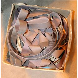 BOX OF VARIOUS SANDING BELTS