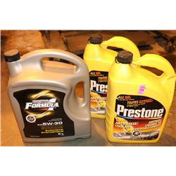 2 JUGS OF PRESTON ANTIFREEZE & 1 JUG FORMULA 1