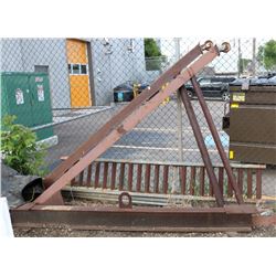 CUSTOM BUILT ROLLING CRANE & MISC PIPE