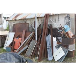 LARGE QUANTITY OF PLATE STEEL, CHANNEL IRON,