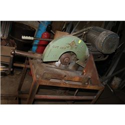 JET INDUSTRIAL CUT OFF SAW, 240 VOLT ON STAND
