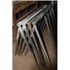 Image 1 : LOT OF 4 STAINLESS STEEL PIPE STANDS