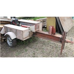 TRAILER TYPE HYDRAULIC WOOD SPLITTER C/W 10HP GAS