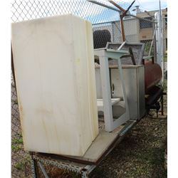 MISC STAND WITH CONTENTS