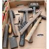 Image 1 : FLAT OF ASSORTED WIRE BRUSHES, HAMMERS, STONES &