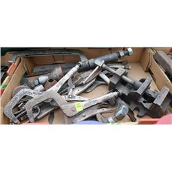 FLAT OF VISE GRIPS, CLAMPS, AND TABLE VISE