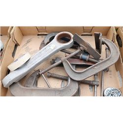 FLAT OF ASSORTED CLAMPS