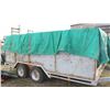 Image 2 : 14 FT CUSTOM BUILT TANDEM AXLE TRAILER C/W SIDES