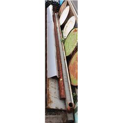 APPROX 1/2" X 10FT CHANNEL IRON & MISC PIPE