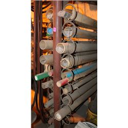 LOT OF ASSORTED WELDING ROD (CONTENTS ON RACK)