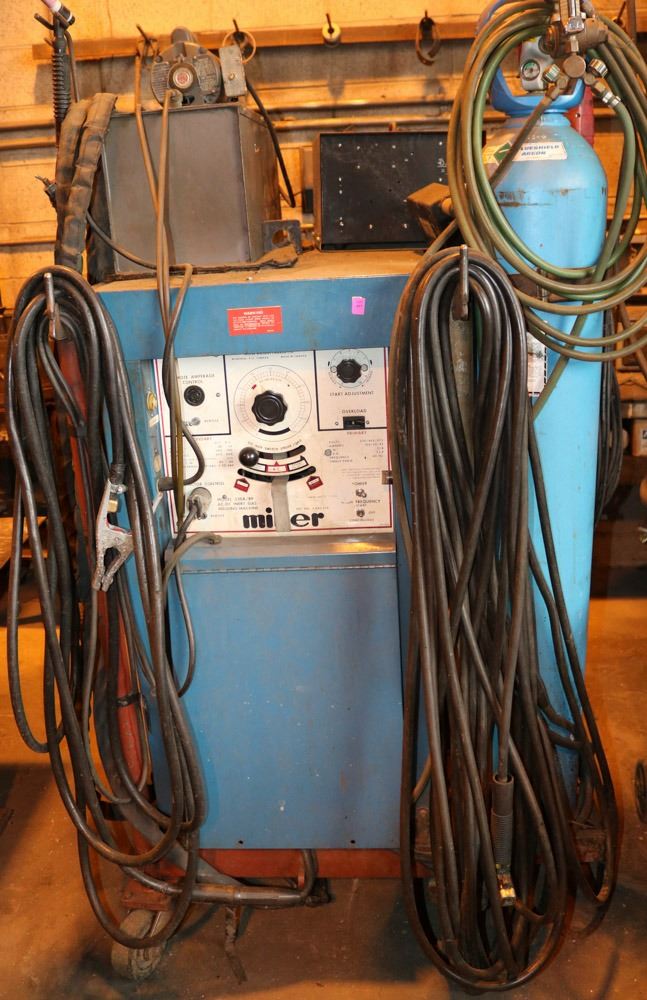 MILLER 330A, MIG, TIG, & STICK WELDER, BOTTLES
