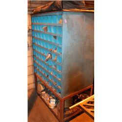 LARGE 2 SIDED BOLT BIN, 35 X 40 ON ROLLING TABLE