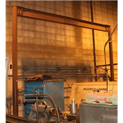 2 TON CRANE & HOIST FRAME, ON WHEELS