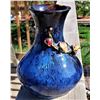Image 4 : 20)  COBALT BLUE 6.75" TALL VASE WITH