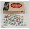 Image 1 : CIGAR BOX FULL OF 100 LOT VINTAGE CANADIAN STAMPS