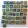 Image 1 : 17)  LOT OF 42 DOUBLE FLAG LAPEL PINS