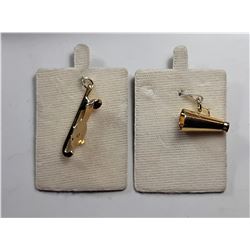 19) LOT OF 2 1/20 14K GOLD FILLED CHARMS