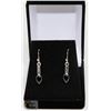 Image 1 : #97-BLUE CUBIC ZIRCONIA  DANGLING EARRINGS