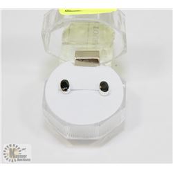 #180-NATURAL BLACK TOURMALINE STUD EARRINGS