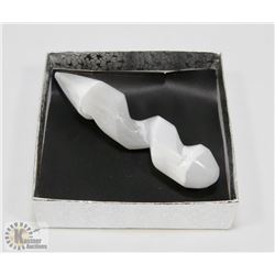 #153-NATURAL SELENITE SPIRAL FACETED CRYSTAL  33G