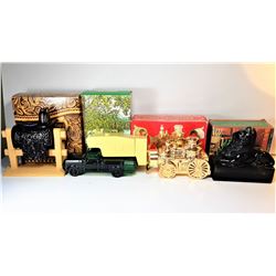 16)  LOT OF 4 VINTAGE AVON DECANTERS WITH