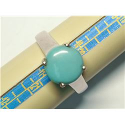64) STERLING SILVER TURQUOISE RING