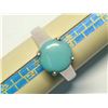 Image 1 : 64) STERLING SILVER TURQUOISE RING