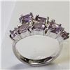 Image 1 : 16) STERLING SILVER AMETHYST RING