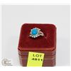 Image 1 : STAMPED .925 SILVER SEMI-PRECIOUS STONE RING