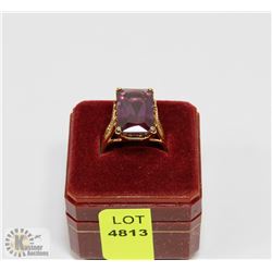 STAMPED .925 SILVER SEMI-PRECIOUS STONE RING