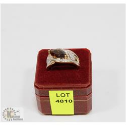 STAMPED .925 SILVER SEMI-PRECIOUS STONE RING