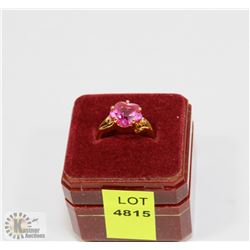 STAMPED .925 SILVER SEMI-PRECIOUS STONE RING