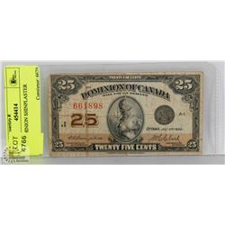 1923 DOMINION SHINPLASTER