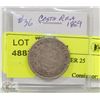 Image 1 : 1889 COSTA RICA SILVER 25 CENTAVOS