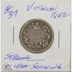 1842 VICTORIAN STERLING SILVER SCHILLING