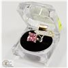 Image 1 : NEW STERLING 925/SILVER RING SIZE 8 CUBIC PINK