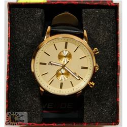 NEW WEIDE CALENDAR DATE WATCH, GENUINE LEATHER