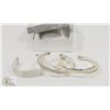 Image 1 : NEW 3 PC SILVER PLATED WOMANS BANGLE BRACELETS