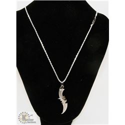 NEW KNIFE STEEL PENDANT NECKLACE